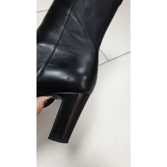 CHANEL Black Lambskin  Iconic Style Mid-Boots Sz.36 - Picture 7 of 8